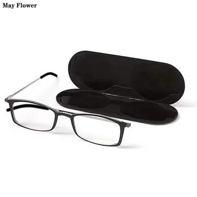 May Flower-Lunettes de lecture anti-lumière bleue pour hommes lunettes carrées portables lunettes