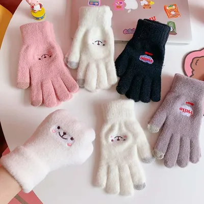 Gants d'hiver chauds en peluche ...