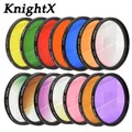 KnightX – filtre de 24 couleurs 49mm 52mm 55mm 58mm 67mm 77mm pour objectif nikon canon sony eos