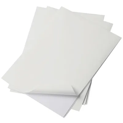 Autocollant en vinyle adhésif blanc étanche pour imprimante laser papier d'étiquette vierge 256 A4