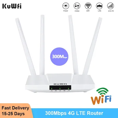 KuWFi-Routeur WiFi sans fil avec carte SIM déverrouillée 4 divulguer avec port LAN prend en charge