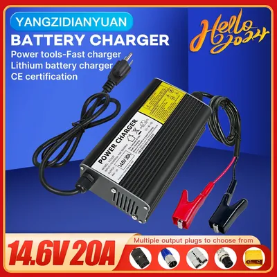 Chargeur Lifepo4 pour batterie au lithium 12V 14.6V 20A 4S équipement électrique universel avec