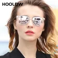 HOOLDW lunettes de soleil polarisées pour femmes Vintage carré clair Vision nocturne lunettes de