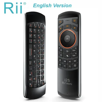 Rii – Mini clavier sans fil i25 2.4G avec télécommande IR pour tablette Android Smart TV