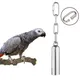 Jouet de perroquet en acier inoxydable avec clochette pour animal de compagnie balançoire à morsure