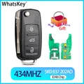 Whatsapp – clé télécommande à 3 boutons 434MHz ID48 pour Volkswagen VW Golf coccinelle Caddy