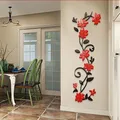 Autocollant Mural 3D en Acrylique avec Fleur de Testostérone Colorée Affiche d'Art pour Décoration