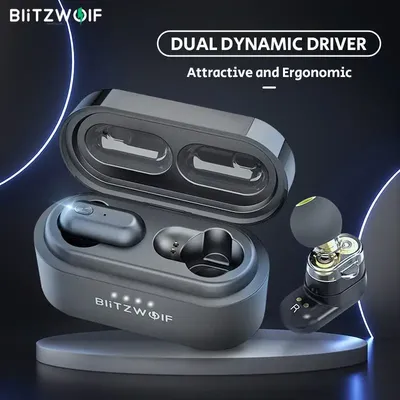 [Double pilote dynamique] Blitzwolf TWS Bluetooth 5.0 Intra-auriculaire Sport Running Écouteurs sans