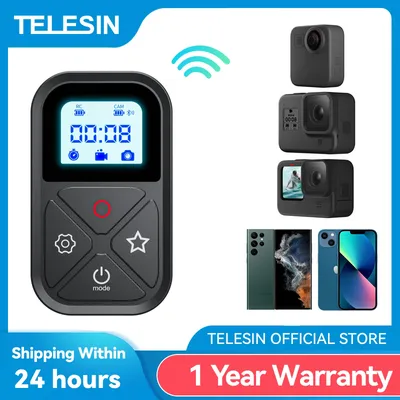 TELESIN-Télécommande Bluetooth avec dragonne accessoires pour GoPro 12 11 10 9 8 Max 11 Mini