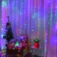 Rideau Lumineux d'Extérieur de Noël pour Fenêtre de Maison Décoration de Vacances Guirlande de