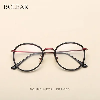 BCLEAR – lunettes en alliage TR90 pour hommes et femmes monture ultralégère Vintage ronde