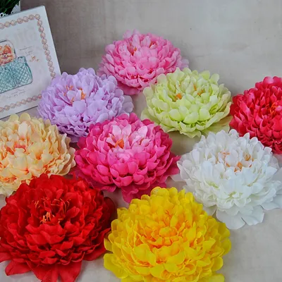 10 pièces têtes de fleurs de pivoine artificielles bricolage couronne de mariage maison hôtel
