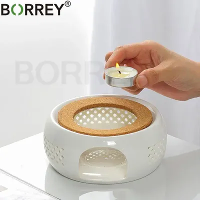 BORREY – support de chauffe-théière en céramique Base de chauffe-thé Base d'isolation