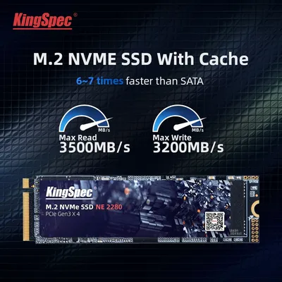 Kingspec – disque dur interne SSD M.2 NVME avec capacité de 512 go 1 to 2 to 2280 pour
