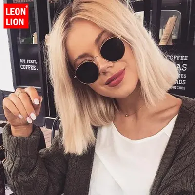LeonLion – lunettes De soleil rondes classiques à petite monture pour femmes/hommes marque De