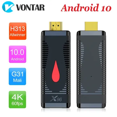 VONTAR-Mini Clé TV X96 S400 Android 10 Allwinner H313 Façade Core 4K WiFi 2.4G Google First