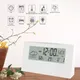 Réveil électrique blanc avec écran LCD horloge numérique avec calendrier température et humidité