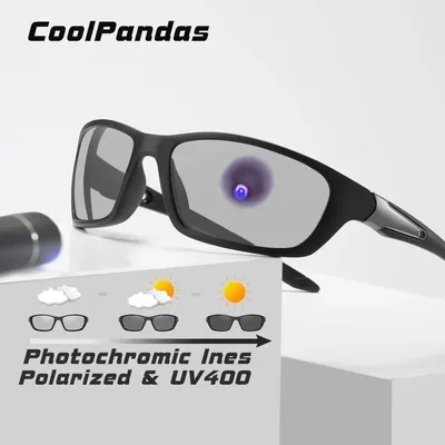 Lunettes de soleil photochromiques pour hommes lunettes polarisées vision jour et nuit lunettes