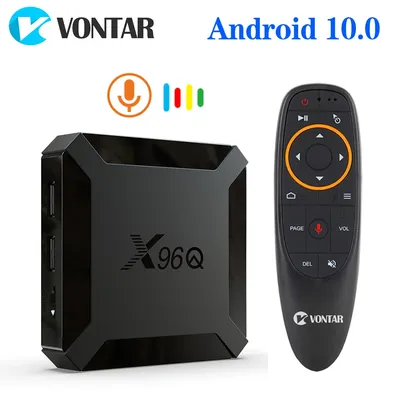 VONTAR – boîtier Smart TV X96Q Android 10 4K Allwinner H313 Quad Core 2 go 16 go Support Wifi
