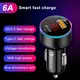 Chargeur de voiture USB PD avec écran LCD mini charge rapide 3.0 Snap36 W QC3.0 chargeur rapide