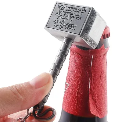 Ouvre-bouteille en forme de marteau de Thor porte-clés ouvre-boîte de bière accessoires de bar