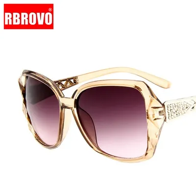 RBROVO – lunettes De soleil à grande monture pour femmes verres solaires De marque De styliste