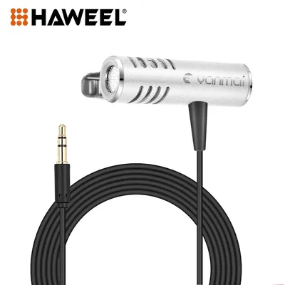 Aweel – Microphone Lavalier professionnel à Clip micro omnidirectionnel à Double condensateur
