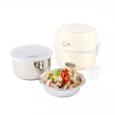 DMWD-Mini cuiseur à riz électrique portable boîte à lunch chauffante thermique cuiseur vapeur
