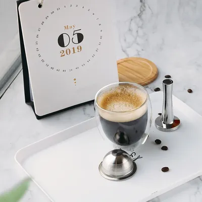Capsules de café réutilisables en acier inoxydable filtre à lait mousseur idéal pour le quotidien