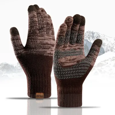 Gants d'hiver tricotés en cachemire pour femmes automne hiver gants chauds et épais pour écran