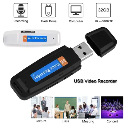 Mini Dictaphone USB, petit disque U, enregistreur vocal, lecteur Flash numérique professionnel,