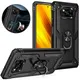 Étui avec anneau de support pour écouteurs armure antichoc pour Xiaomi Pocophone casque Bery