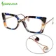 SOOLALA Anti lumière bleue lunettes de lecture avec perle bras lunettes cadre + 1.0 1.25 1.5 1.75 à