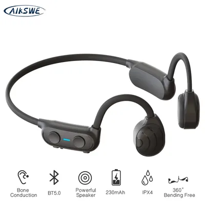 AIKSWE-Casque Bluetooth sans fil écouteurs de sport à conduction Sophia casque stéréo IP56 mains