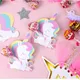 Boîte à bonbons thème animaux licorne arc-en-ciel 30 pièces fournitures de fête thème dessin