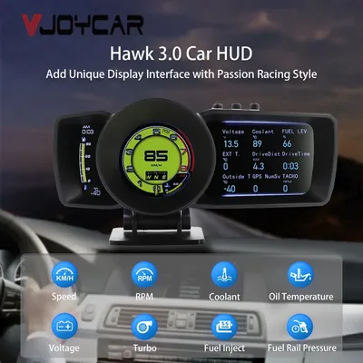 Vjoycar – jauge HUD Hawk 2022 OBD2 Scanner automatique pour voiture prise d'air température de