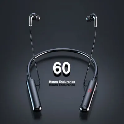 EARDECO-Écouteurs Bluetooth sans fil 60 heures d'autonomie casque d'écoute stéréo avec affichage