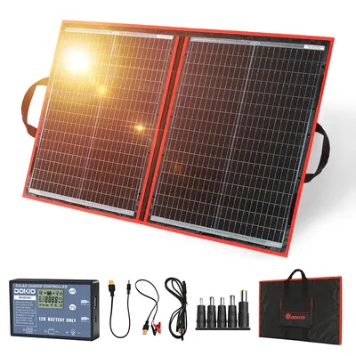 DOKIO18V-Panneau solaire 100W flexible 12V chargeur USB pour téléphone portable panneaux solaires