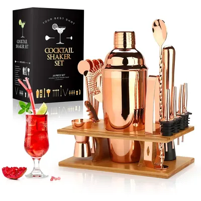 Ensemble de shaker à cocktail en acier inoxydable kit de barman pour centre commercial vin