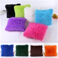 Juste de coussin décorative en fourrure moelleuse taies d'oreiller de luxe velours en peluche