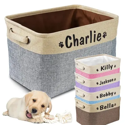 Bacs de rangement en toile pliables personnalisés pour animaux de compagnie accessoires pour