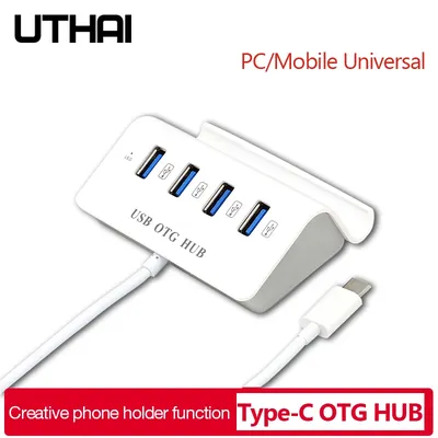 UTHAI J06 USB 3.0/Type C adaptateur d'interface à 4 USB3.0 pour Macbook Pro adaptateur pour Huawei