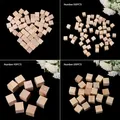 10/25/25mm blocs carrés en bois Mini Cubes embellissement pour menuiserie artisanat bricolage