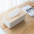 Boîte à mouchoirs avec couvercle en bois porte-serviettes en bois massif étui simple distributeur
