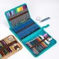 Trousse à crayons en toile pour filles boîte à stylos grand sac à cartouches kit de poudres
