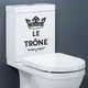 Autocollants Français Le Trone WC en Vinyle Sticker Mural de Toilette Affiche de Papier Peint