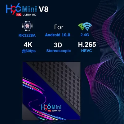 H96 Mini V8 RK3228A 8GB 16GB Smart TV Box Support 1080p Wifi 4K BT pour Youtube