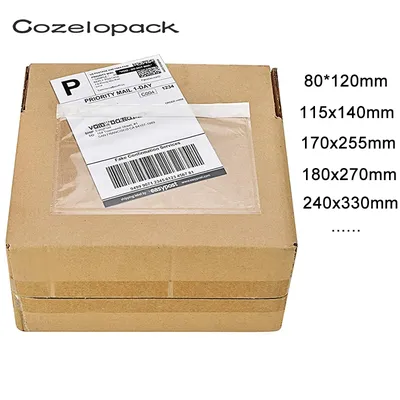 Enveloppes avec liste d'emballage transparente enveloppes unies enveloppes pour étiquettes