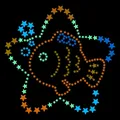 Autocollants étoiles phosphorescentes pour chambre d'enfant décor de plafond mural scrapbooking