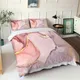 Ensemble de housse de couette nordique simple rose clair pour filles motif d'art abstrait linge de